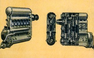 जंकर 700-800 हॉर्स पावर का डीजल एयरक्राफ्ट इंजन, 1932। द्वारा अज्ञात