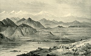 काबुल, बेनी हिसार में ब्रिटिश कैंप के ऊपर पहाड़ी से उत्तर की ओर देखते हुए, 8 अक्टूबर, 1879, 1901 को। द्वारा अज्ञात