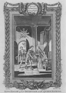 क्वीन एल्फ्रिडा के साथ राजा एडगर का पहला साक्षात्कार, c1787 द्वारा अज्ञात