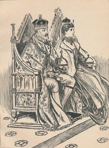 किंग एडवर्ड सप्तम और रानी एलेक्जेंड्रा, c1907 द्वारा अज्ञात