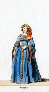 लेडी-इन-वेटिंग, कॉस्ट्यूम डिज़ाइन फॉर शेक्सपियर प्ले, हेनरी VIII, 19 वीं शताब्दी द्वारा अज्ञात