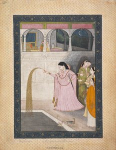 लेडी होल्डिंग स्पार्कलर, सीए। 1800। द्वारा अज्ञात