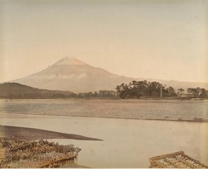 [नदी और पहाड़ के साथ लैंडस्केप], 1870। द्वारा अज्ञात
