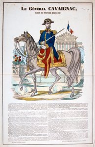 जनरल कैविग्नैक 28 जून, 1848, फ्रांस। रंग लिथोग्राफ। निजी संग्रह द्वारा अज्ञात