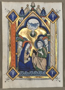 पत्ता एक Psalter से उत्पन्न: पेंटाकोस्ट, सी। 1260। द्वारा अज्ञात