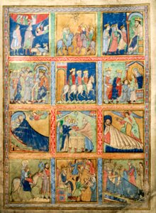 साल्टर के लिए पत्ता, कैंटरबरी क्राइस्ट चर्च, c1155-1160 द्वारा अज्ञात
