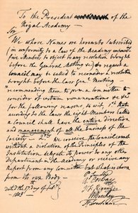 बेंजामिन वेस्ट, रॉयल अकादमी के अध्यक्ष, 1803 1904 को पत्र द्वारा अज्ञात