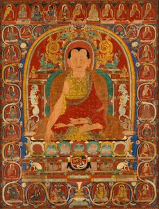 एक मठाधीश का वंश चित्र, सीए। 1350. द्वारा अज्ञात