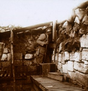 लुक-आउट, शैम्पेन, फ्रांस, c1914-c1918 द्वारा अज्ञात