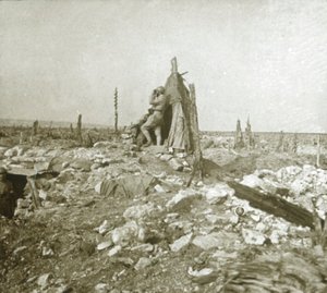 लुक-आउट पोस्ट, फोर्ट वाक्स, उत्तरी फ्रांस, c1914-c1918 द्वारा अज्ञात