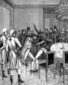 लॉर्ड कॉर्नवॉलिस और जोसेफ बोनापार्ट ने फ्रांस के अमीन्स में 1802 1882-1884 तक गले लगाया द्वारा अज्ञात