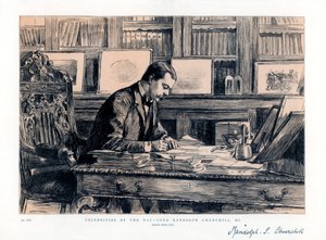 लॉर्ड रैंडोल्फ चर्चिल 1849-1895, अंग्रेजी राजनेता, 1885 द्वारा अज्ञात