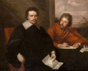 लॉर्ड स्ट्रैफ़ोर्ड और उनके सचिव सर पी मेनवारिंग, 1800। द्वारा अज्ञात