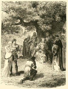 लुई IX, विन्सेन्स के वन में न्याय न्याय, 13 वीं शताब्दी, 1890। द्वारा अज्ञात