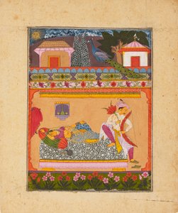 भोर में प्रेमी, संगीत विधा राग विभास का चित्रण, c1675 द्वारा अज्ञात
