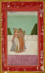 छत पर प्रेमी, c1740 द्वारा अज्ञात
