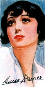 लुईस रेनर, 1910-, दो बार अकादमी पुरस्कार विजेता फिल्म अभिनेत्री, 20 वीं शताब्दी द्वारा अज्ञात