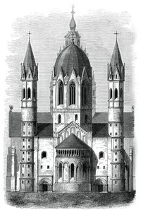 मेंज कैथेड्रल, राइन, जर्मनी, 12 वीं और 13 वीं शताब्दी, 1870 द्वारा अज्ञात