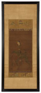 मंजुश्री शेर पर सवार, मुरोमाची काल, 1392-1568। द्वारा अज्ञात