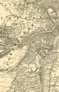 काबुल के लिए जनरल रॉबर्ट्स रूट का संकेत मानचित्र ... और ब्रिटिश और रूसी सीमाएँ, 1901। द्वारा अज्ञात