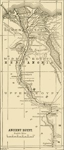 प्राचीन मिस्र का नक्शा, 1890। द्वारा अज्ञात