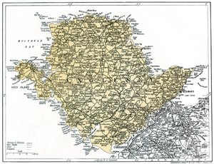 एंगलेसी का मानचित्र, 1924-1926 द्वारा अज्ञात