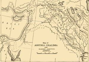 अश्शूर का नक्शा, चेडिया और आसन्न देश, 1890। द्वारा अज्ञात