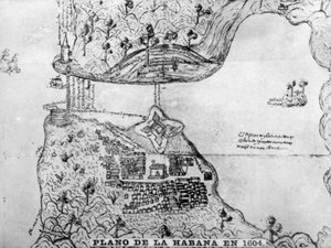 हवाना का नक्शा, 1608, 1920 द्वारा अज्ञात