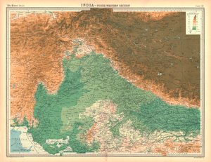 भारत का नक्शा - उत्तर पश्चिमी खंड द्वारा अज्ञात
