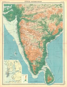 भारत का नक्शा - दक्षिणी खंड द्वारा अज्ञात