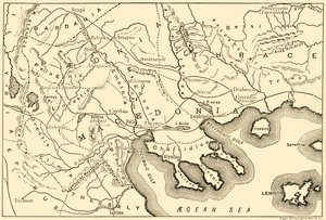 मैसेडोन और आसन्न जिलों का नक्शा, 1890। द्वारा अज्ञात