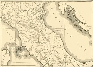 उत्तरी और मध्य इटली का नक्शा, 1890। द्वारा अज्ञात