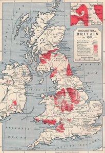 1881, 1906 में औद्योगिक ब्रिटेन का नक्शा द्वारा अज्ञात