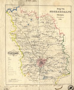 मॉस्को के राज्यपाल का नक्शा, 1849 द्वारा अज्ञात