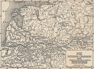 रूसी अभियान का नक्शा, 1812, 1896 द्वारा अज्ञात