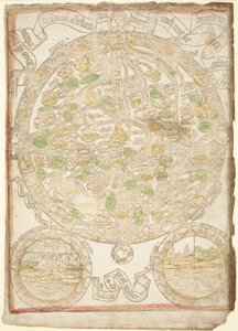विश्व का मानचित्र, सी. 1480. द्वारा अज्ञात