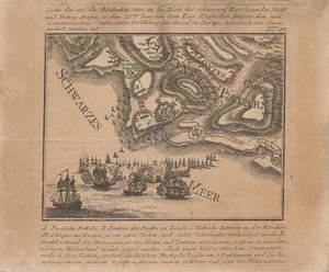जून 1791, 1791 में काला सागर पर रूसी सैनिकों द्वारा समुद्री किले अनपा पर कब्जा करने का नक्शा। द्वारा अज्ञात