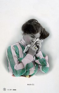 विवाहित, विंटेज फ्रांसीसी पोस्टकार्ड, c1900 द्वारा अज्ञात