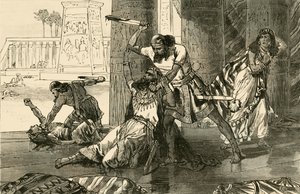 1890 के शिमोन और लेवी द्वारा हिवियों का नरसंहार। द्वारा अज्ञात