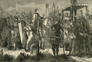 स्पीथबर्ग, 1890 से पहले कैंप में मथायस कोरविनस और जॉर्ज पॉडीबेराड। द्वारा अज्ञात