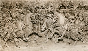 हेनरी VIII और फ्रांसिस I की मुलाकात, द फील्ड ऑफ क्लॉथ ऑफ गोल्ड, 1520, 1902 में हुई द्वारा अज्ञात