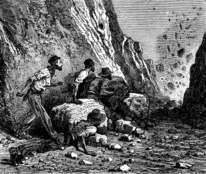 माइनर्स ब्लास्टिंग, 1879। द्वारा अज्ञात