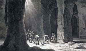 खनन, नमक 'नमक की खान का आंतरिक भाग' द्वारा अज्ञात