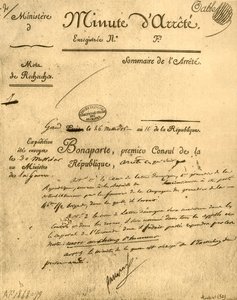 ला टूर dAuvergne, 15 जुलाई 1803, 1921 के विषय पर मंत्रिस्तरीय आदेश। द्वारा अज्ञात