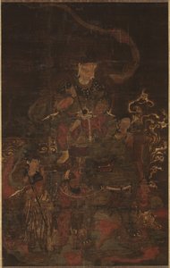 मंजू और अटेंडेंट, 1200s। द्वारा अज्ञात