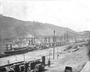मोनोंघेला घाट, पिट्सबर्ग, पेंसिल्वेनिया, संयुक्त राज्य अमेरिका, c1900। द्वारा अज्ञात