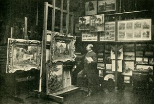 अपने स्टूडियो में महाशय डिटेल, 1900। द्वारा अज्ञात