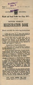 मोटर वाहन पंजीकरण बुक, 1949 द्वारा अज्ञात