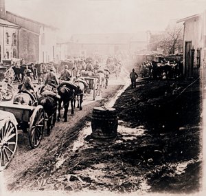 वैगनों के साथ घुड़सवार सेना, c1914-c1918 द्वारा अज्ञात