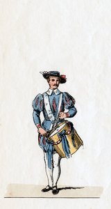 संगीतकार, शेक्सपियर प्ले के लिए पोशाक डिजाइन, हेनरी VIII, 19 वीं शताब्दी द्वारा अज्ञात
